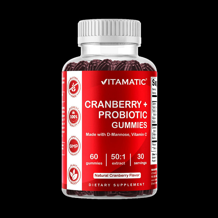 Cranberry with Probiotics 25000mg 60 Vegan Gummies