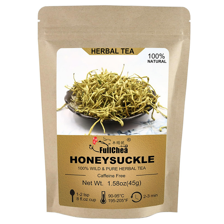 丰赐号 100%纯天然金银花干茶 下火祛痘草本茶 1 份