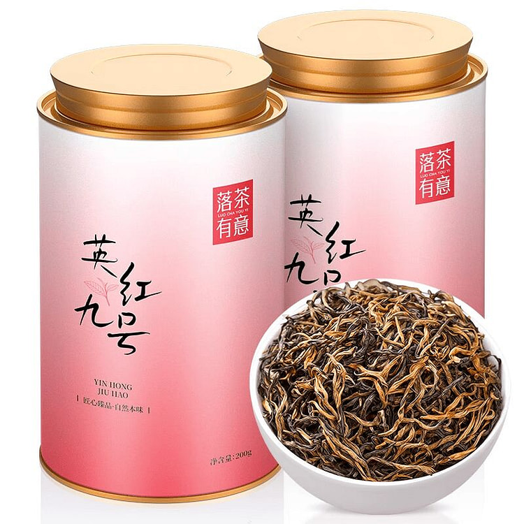 落茶有意 红茶英红九号茶叶200g 200 克