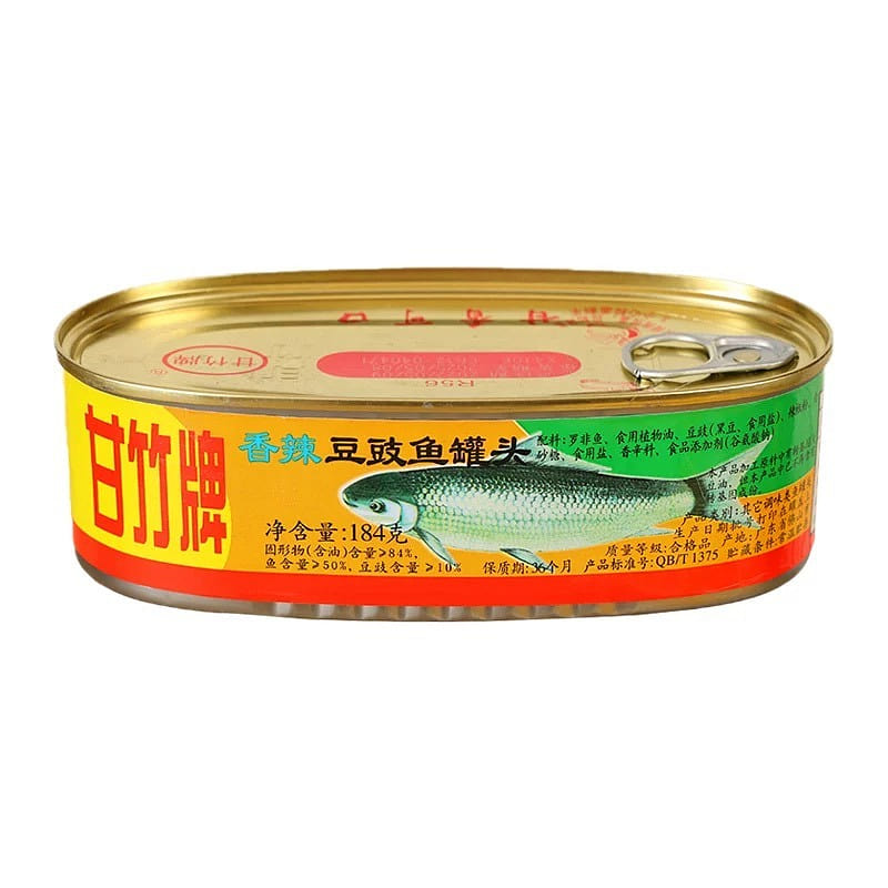 【甘竹】豆豉鱼罐头 广东特产即食拌饭《原味》1罐 184 克