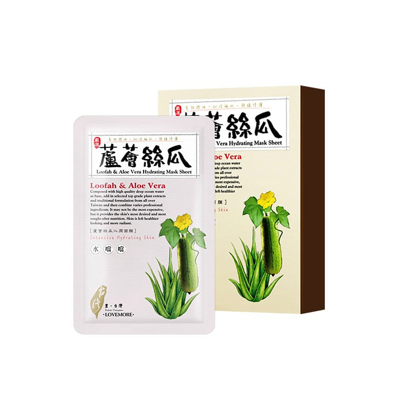 【爱恋膜法】丰台湾芦荟丝瓜面膜 五入 140 克