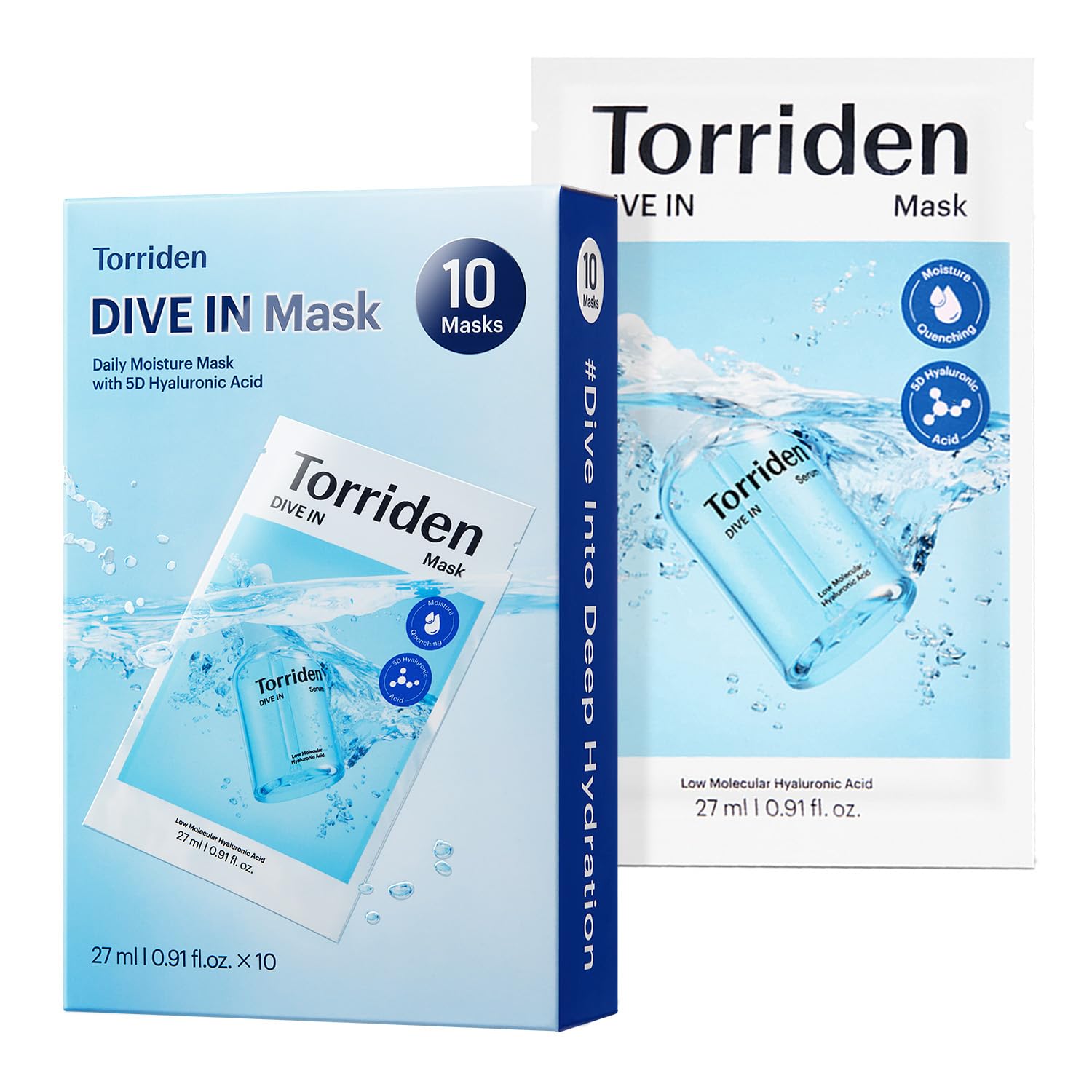 TORRIDEN DIVE-IN Hyaluronic Sheet Mask 10pcs 1 each