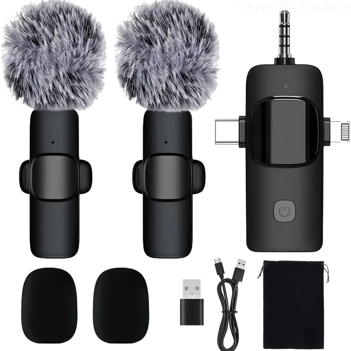 Wireless Microphone 3 in 1 Mini Mic for iPhone/And 1 box
