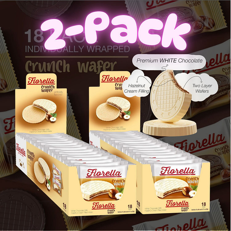 Crunch Wafer Cookies (White Chocolate) 2-Pack