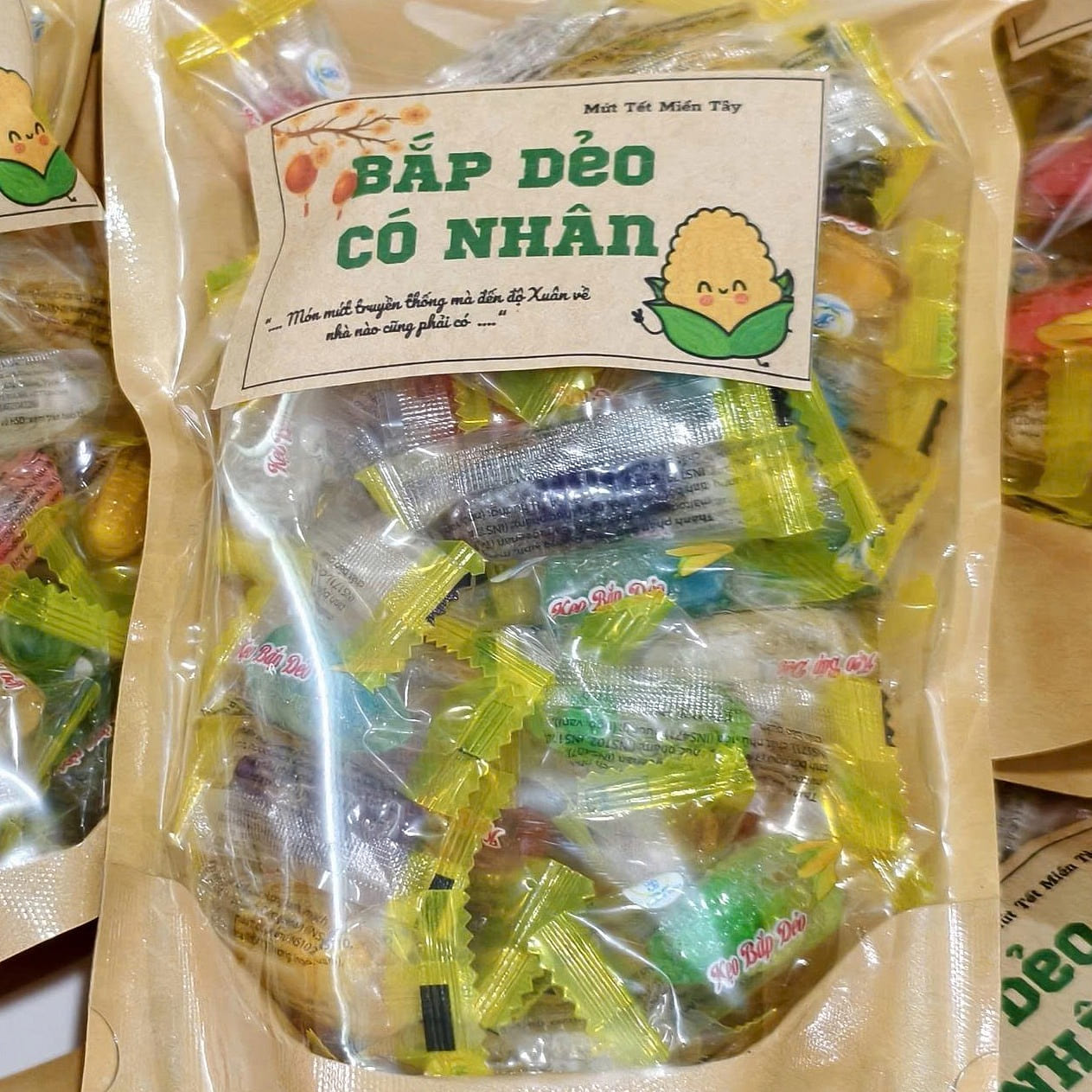 Corn-Flavored Chewy Candy With Filling 500 g
