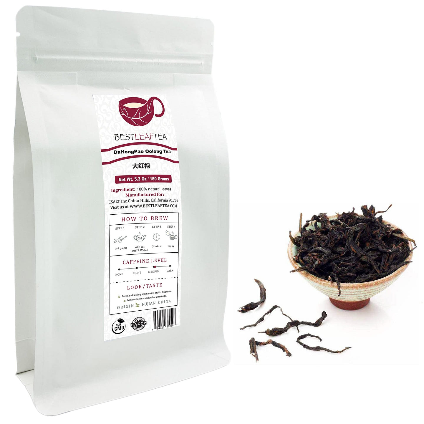 BESTLEAFTEA WUYI ROCK TEA DA HONG PAO 160g bag 5.4 oz
