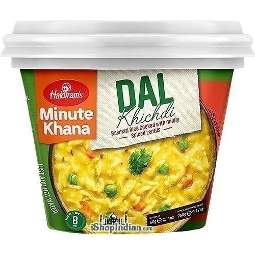 Haldiram's Instant Dal Khichdi - Basmati Rice Cooked with Mildly Spiced Lentils , 2.11 oz pack 2.11 oz