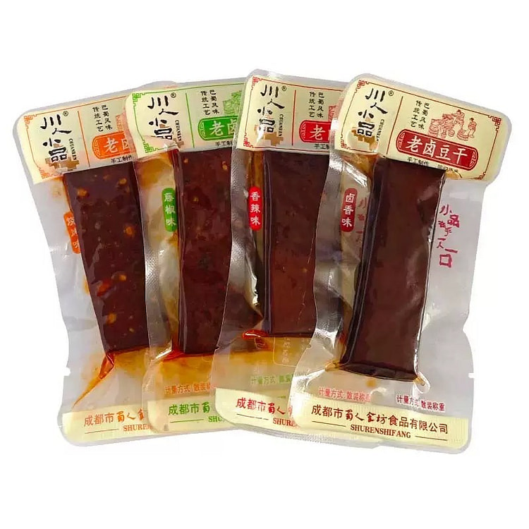 〖优品荟〗四川特产川人小品老卤豆干酱干小袋香辣卤味黑豆腐干卤香柴火豆干