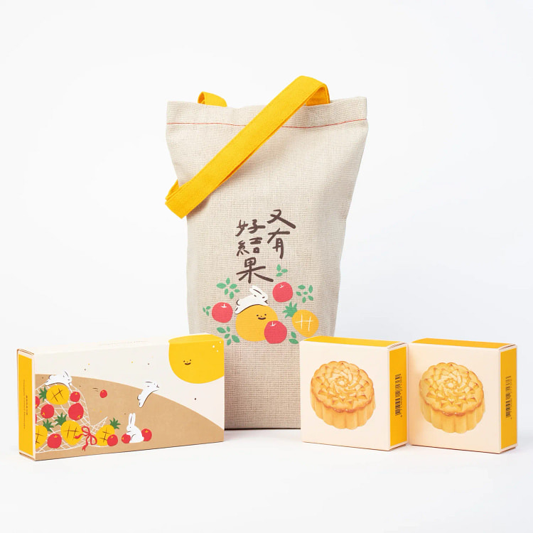 微热山丘 中秋限定 凤梨咸蛋黄奶黄月饼 2块入