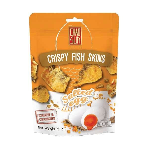 CHAO SUA Crispy Fish Skins Salted Egg Flv 60g 1 each