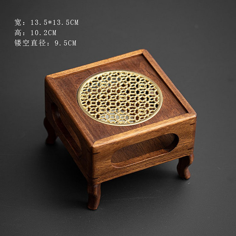 Precision walnut square tripod large tea stove 1 count