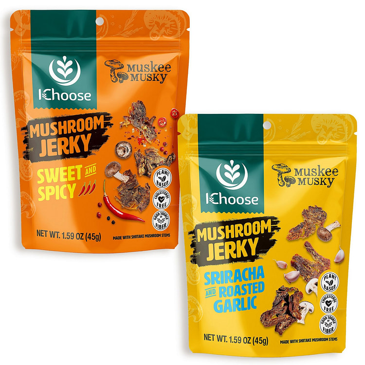 Mushroom Jerky, Mix Variety Flavor 45g 2 Pack