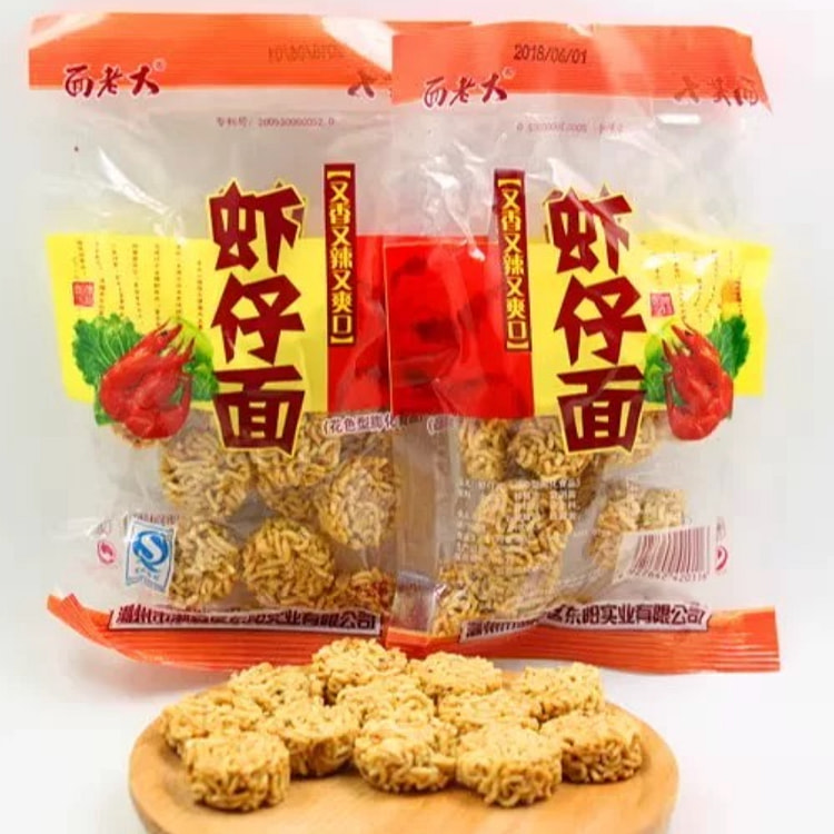 〖优品荟〗面老大虾仔面8090后怀旧零食品小吃干脆面捏捏面拉面小丸子脆面30g*10  300g