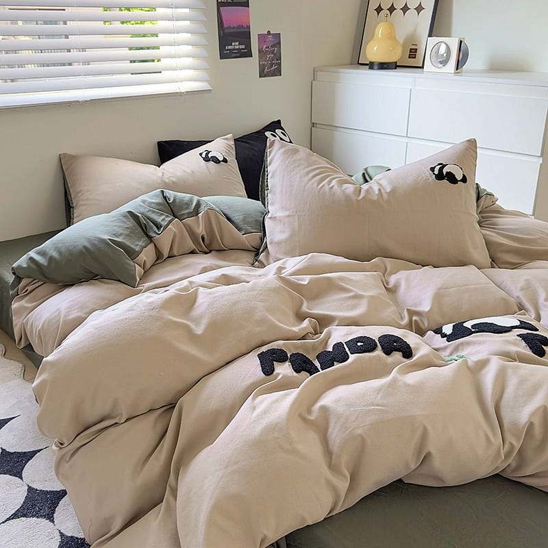 Bedding Set Queen Size Fitted Sheetx1 Duvet Coverx1 Pillow Casex2 Camel 1 each