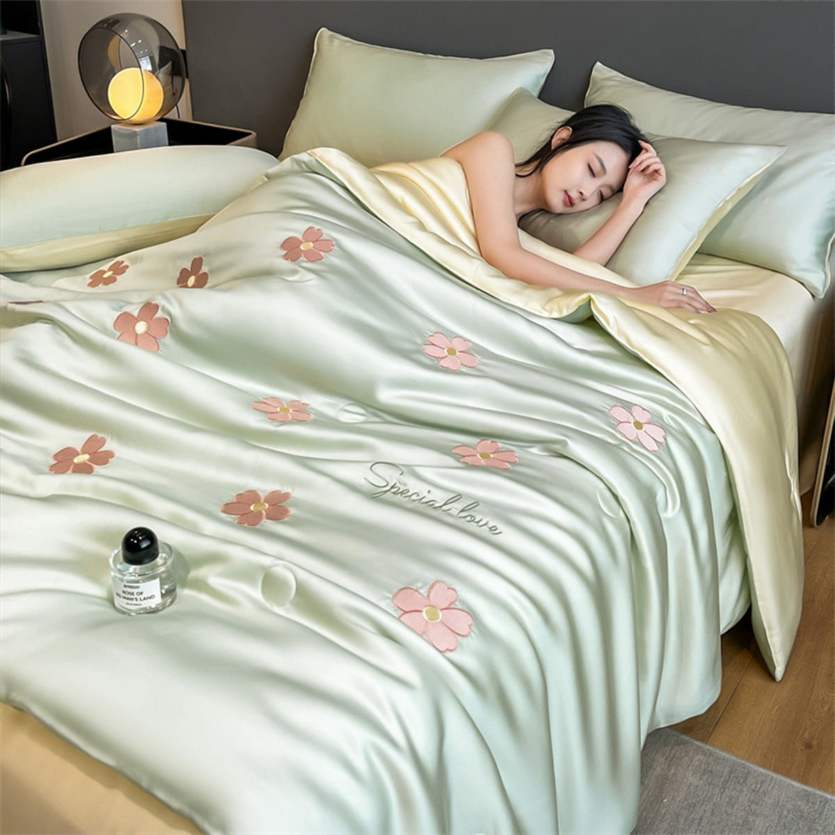 Ice Silk Summer Cool Quilt Flowers fruits2.0m 1 each