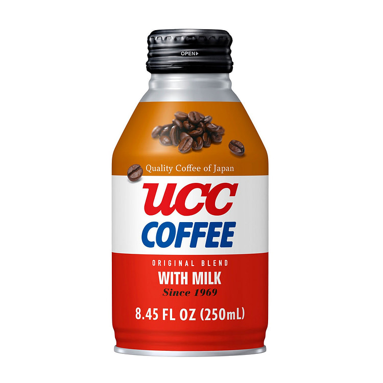UCC Original Blend Coffee With Milk 250mlX24 Pack 250 ml*24 cans