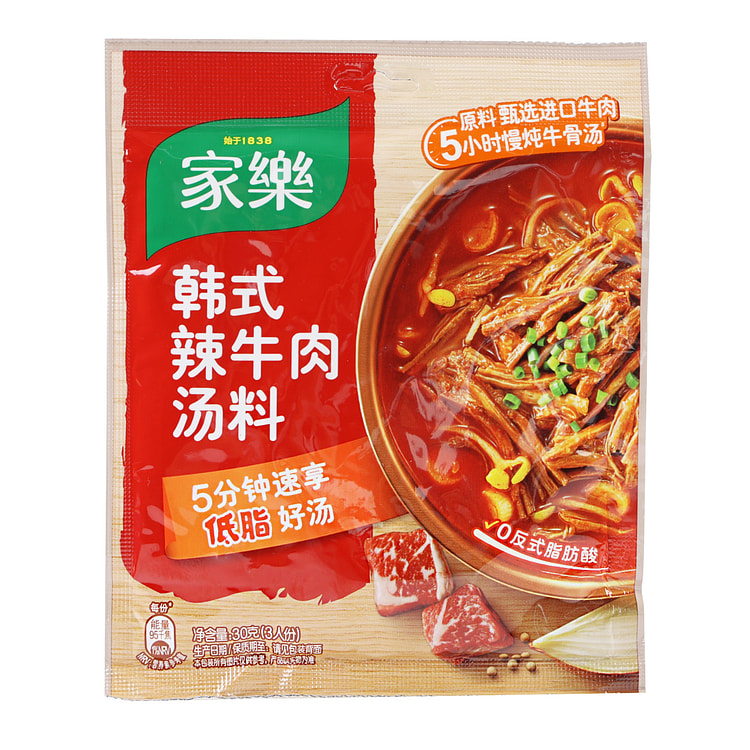 家乐韩式辣牛肉汤料30g*3袋装 90 克