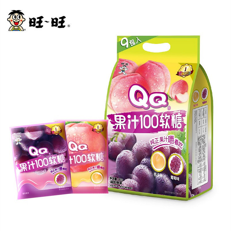 Want Want Juice 100% Grape Peach Snack Candy 180 g