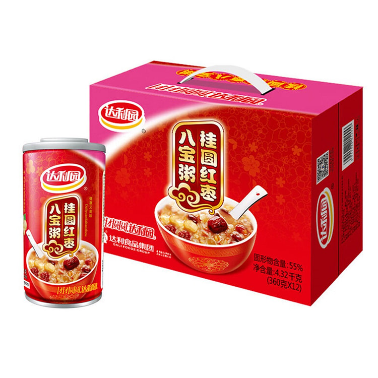 达利园 桂圆红枣八宝粥 12罐*360克
