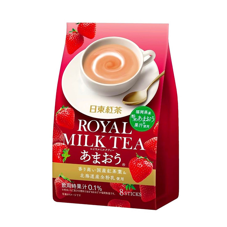 Japan Strawberry Amaou ROYAL MILK TEA Powder 130g