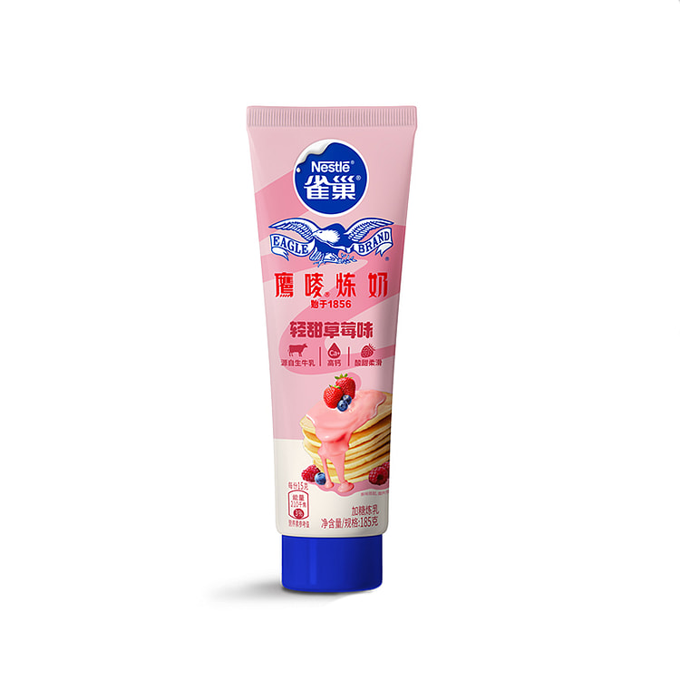 Nestle Eagle Label Condensed Milk Strawberry Flavor 185g *