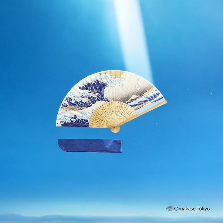 TOuWA Folding Fan-Kanagawa Wave 110 g