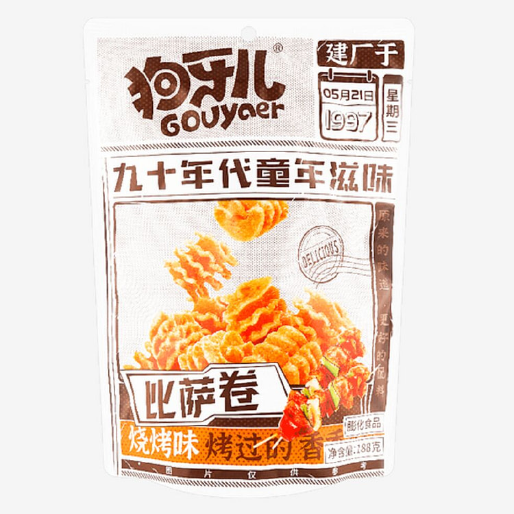 狗牙儿 比萨卷 烧烤味香脆锅巴188g
