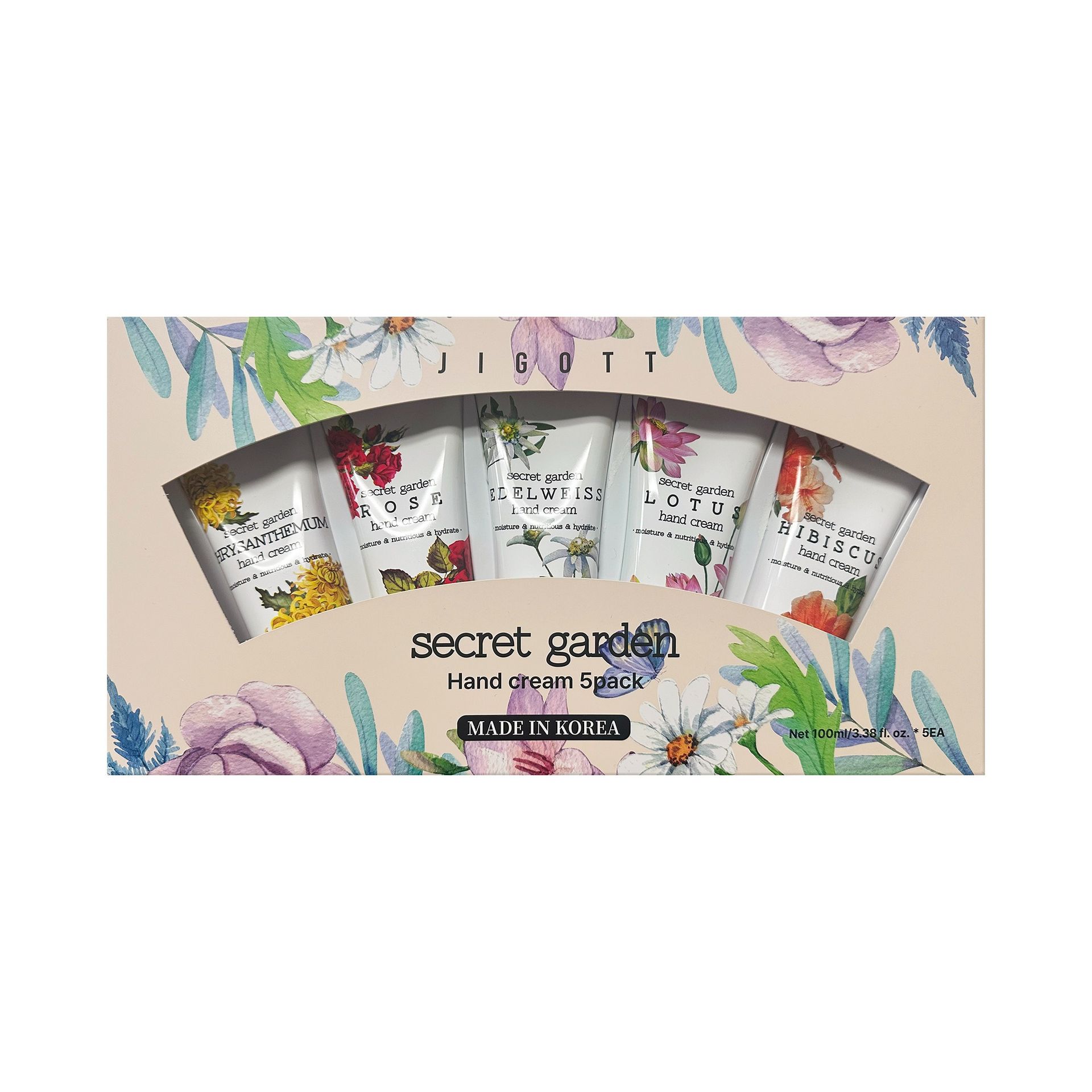 Jigott - Secret Garden Hand Cream Set 5-Pack 500 ml