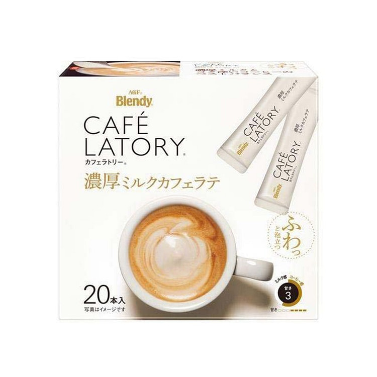 AGF CAFE 棒状 牛奶 咖啡 拿铁 18枚