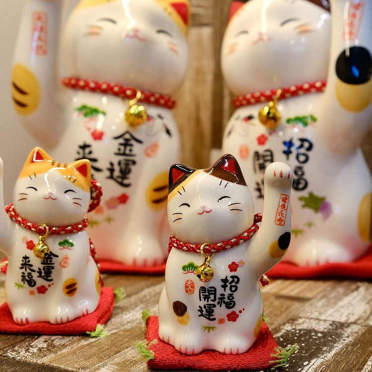 日本 药师窑招财猫M/S（礼盒装）-S（7860） 1 个