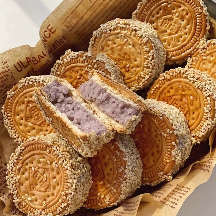 芋头饼香芋饼芝麻饼乾夹心芋泥饼福建闽南特产280g6个装
