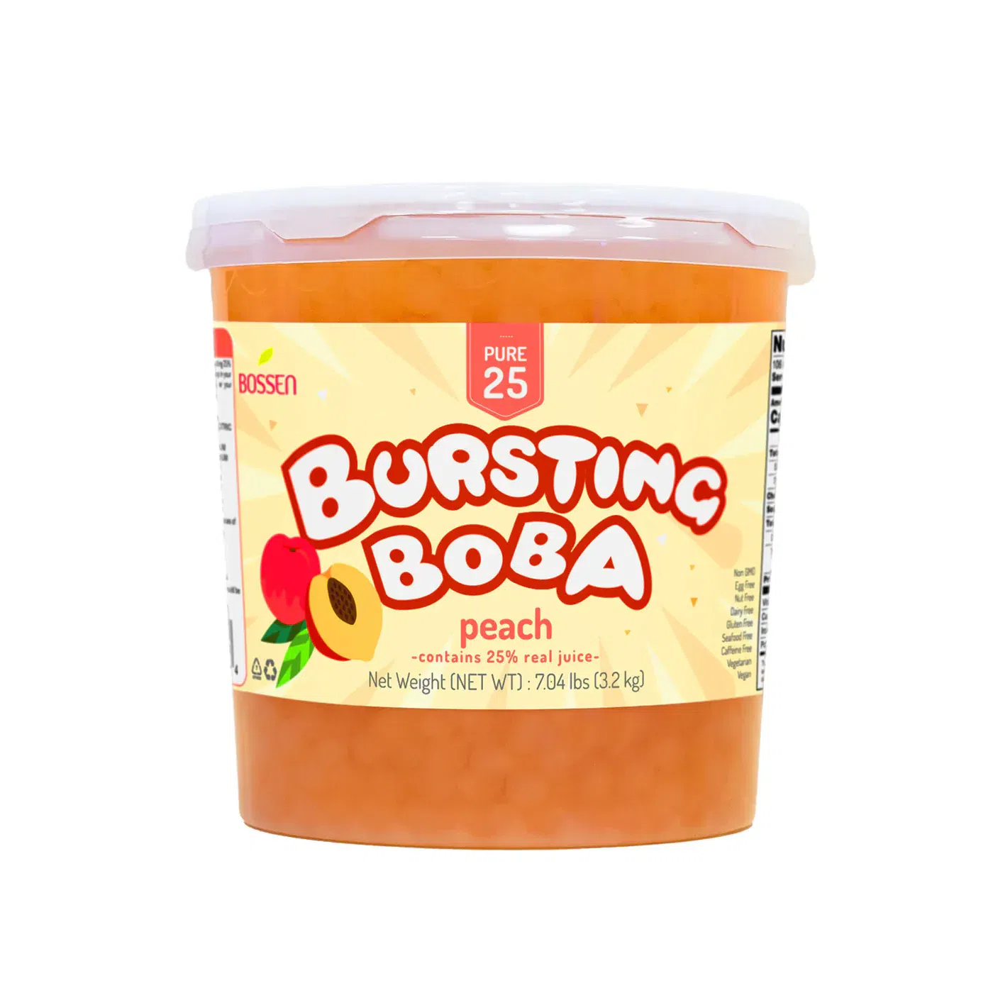 Bossen Peach Bursting Boba Pure25 (7.04 lbs) 7.04 lb