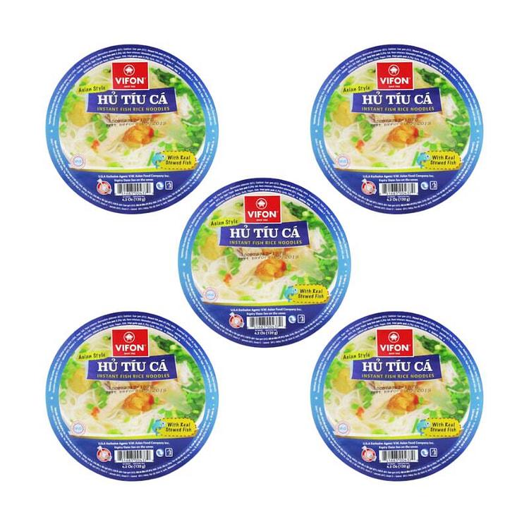 VIFON 蒸鱼方便米粉碗 (HU TIEU CA) 5 件装