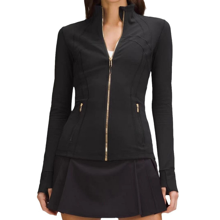 LULULEMON Women's Define Jacket Black/Gold slim exercise high elastic exerc