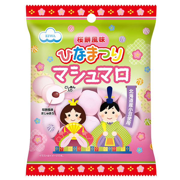 Eiwa 女儿节 樱花年糕风味棉花糖 60g 1 份