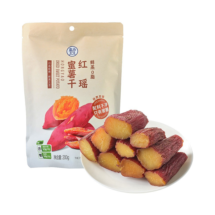 盒马 鲜蒸0脂红瑶蜜薯干 200 克