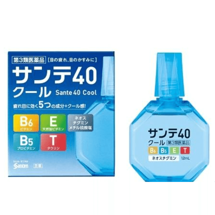 Santen 40 Cool Eye Drops Relieves Eye Fatigue 12ml 1 each
