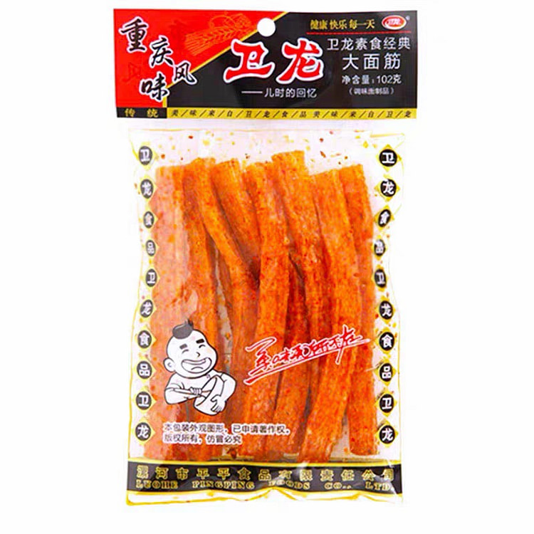 卫龙 重庆风味怀旧大面筋素食辣条 102g 1 包
