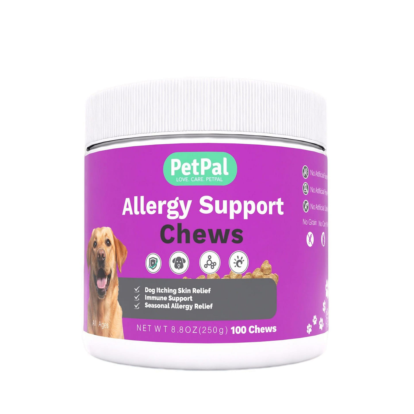 Healthy Dog Treat, Allergy Itchy Relief, 100 ct 1 can