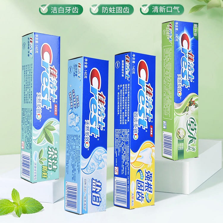 Crest Toothpaste, Whitening Brisk Mint Flavor, for Whiter Teeth, 3 per box 1 box