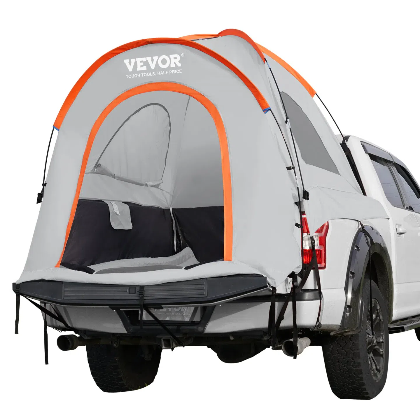 VEVOR Truck Bed Tent, 6.4′-6.7′ Pickup Truck Tent with Rain Layer and Carry Bag, Waterproof PU2000mm Double Layer Truck Tent, Accommodate 2-3 Person, for Camping Traveling Outdoor Activities 1 each