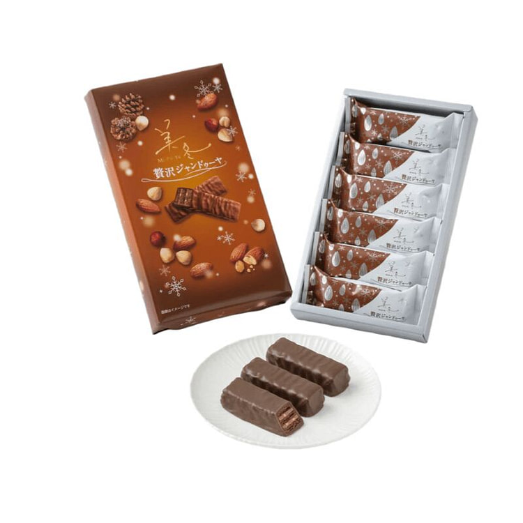 高级版白色恋人 圣诞限定 奢华榛子巧克力酥 6个装 1 盒