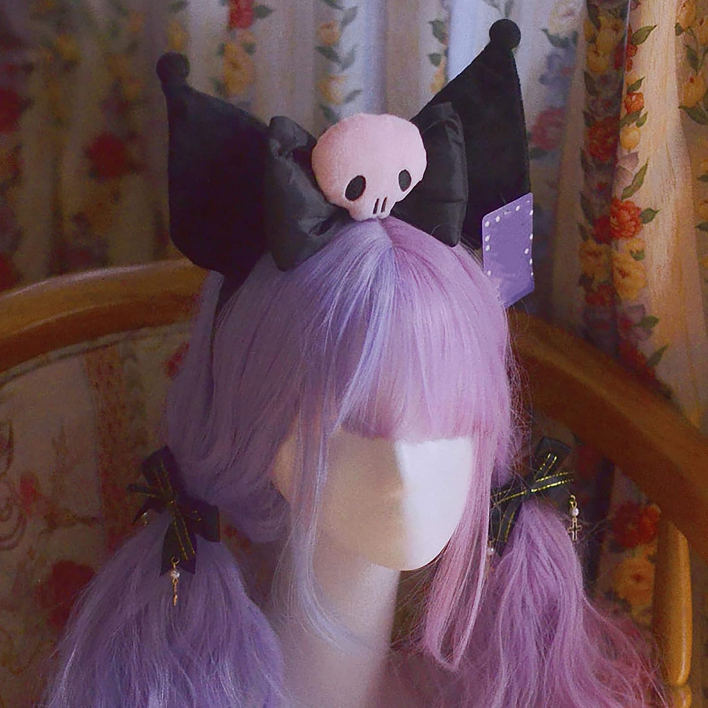 Kuromi Hairpin Ear Headband Cinnamon Girls Kawaii Costume Cosplay Halloween 1 each