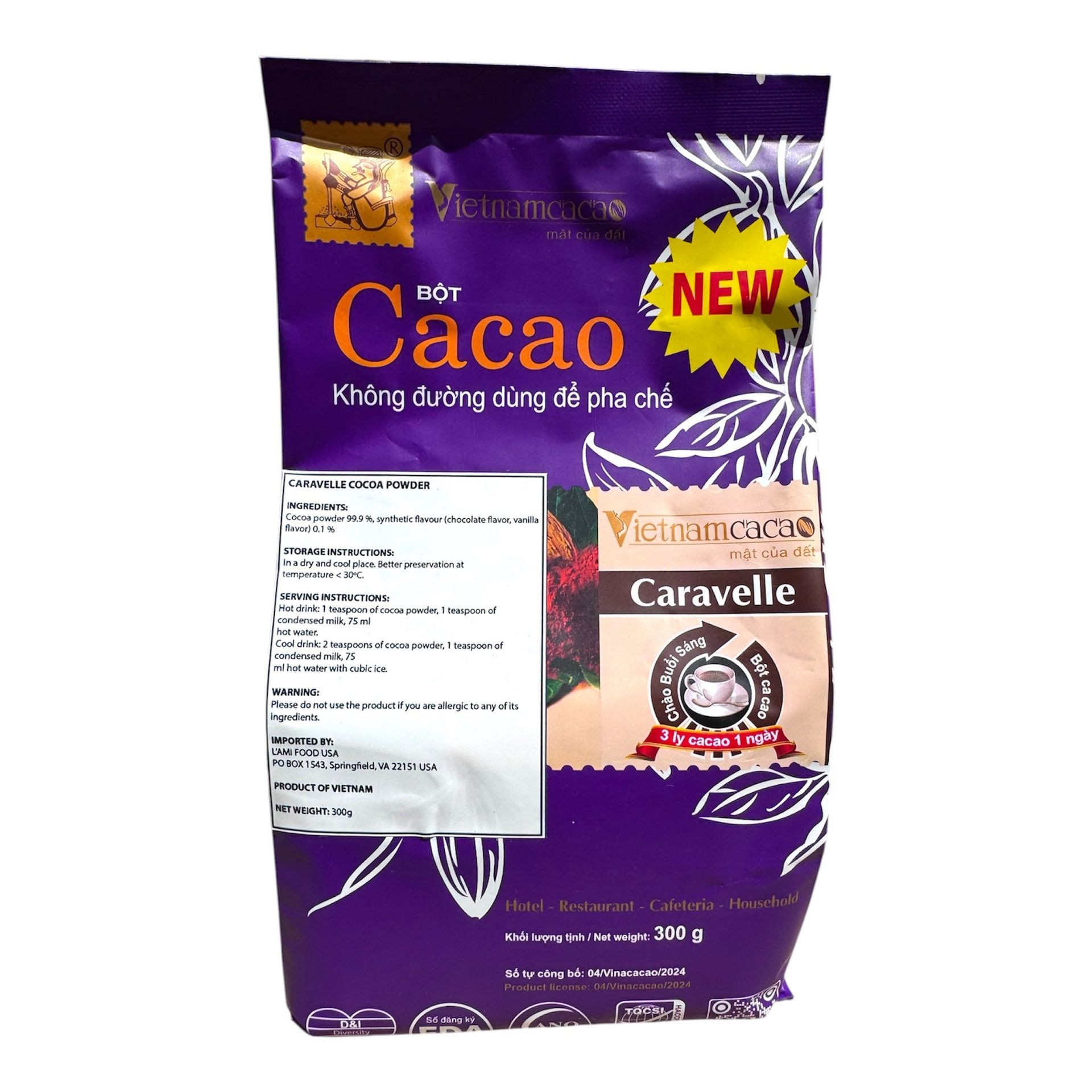 Caravelle Pure Cocoa Powder (Sugar-Free) 300 g