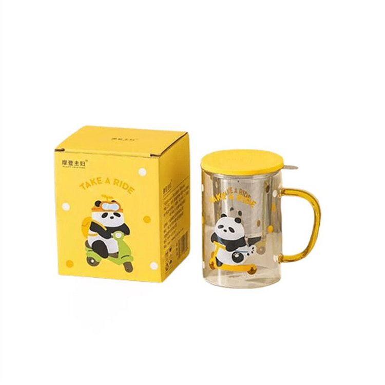Panda Tea Cup Home Glass Cup Tea Cup - Yellow 1 count