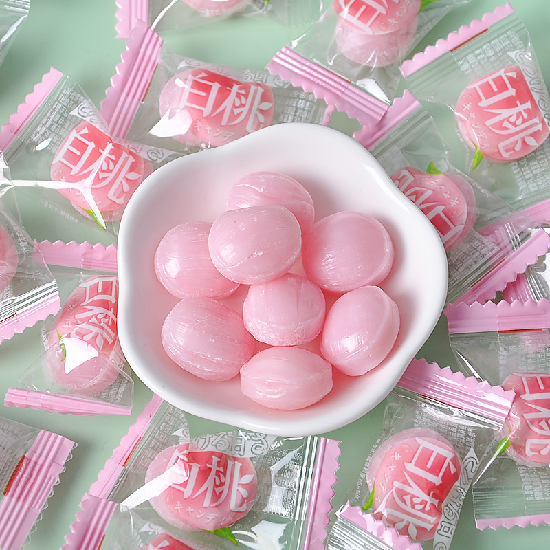 Get White peach-flavored hard candy, 500g*1 bag Delivered | Weee