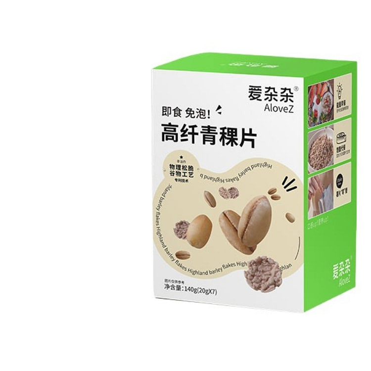 爱杂杂 青稞即食麦片益生元140g*1盒