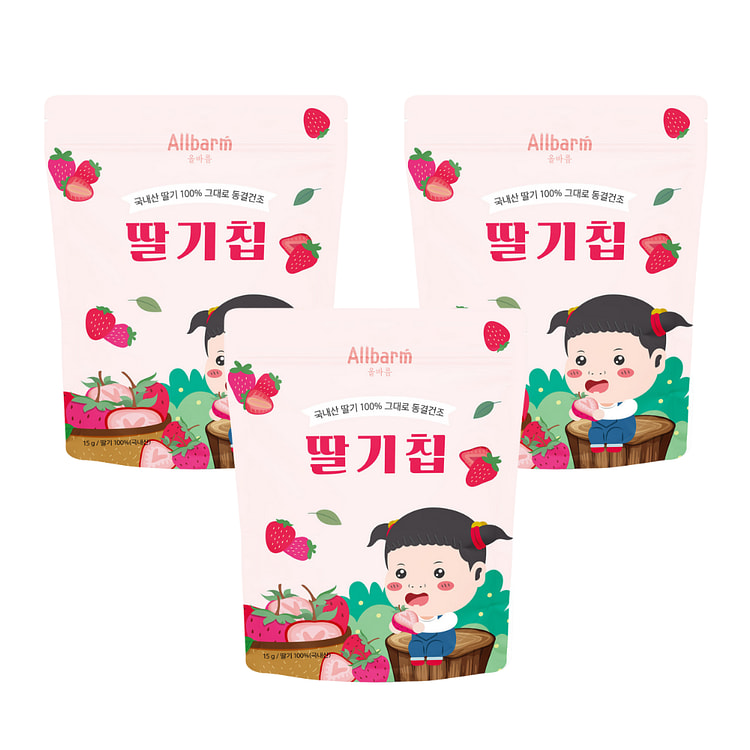[ALLBARM] 冻干水果片-草莓 (3pcs)