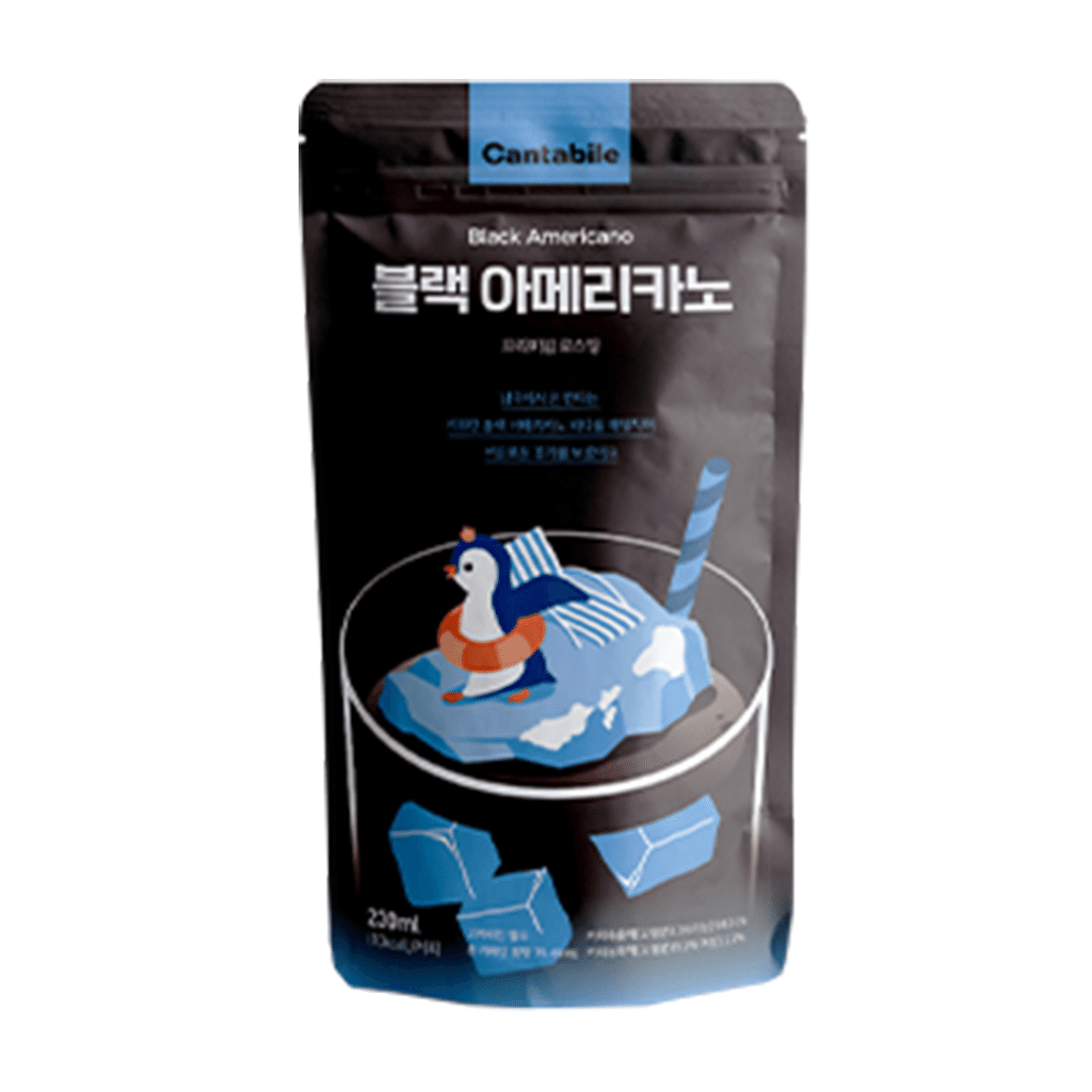 Cantabile Korean Drink Pouch Black Americano 230 ml