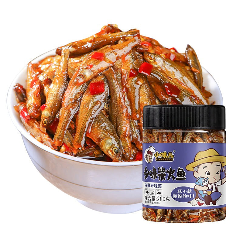 Hunan specialty firewood fish bottled appetizer re 280 g